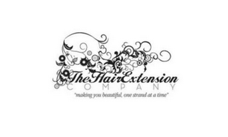 THE HAIR EXTENSION COMPANY "MAKING YOU BEAUTIFUL, ONE STRAND AT A TIME" logo