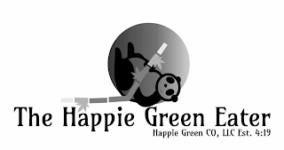 THE HAPPIE GREEN EATER HAPPIE GREEN CO, LLC EST. 4:19 logo