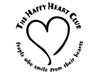 THE HAPPY HEART CLUB PEOPLE WHO SMILE FROM THEIR HEARTS logo