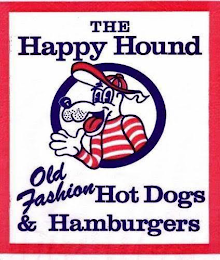 THE HAPPY HOUND OLD FASHION HOT DOGS & HAMBURGERS logo