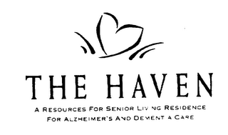THE HAVEN A RESOURCES FOR SENIOR LIVINGRESIDENCE FOR ALHEIMER'S AND DEMENTIA CARE logo