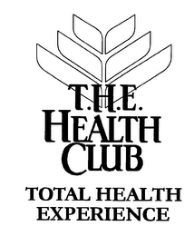 T.H.E. HEALTH CLUB TOTAL HEALTH EXPERIENCE logo