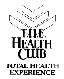 T.H.E. HEALTH CLUB TOTAL HEALTH EXPERIENCE logo