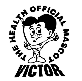 THE HEALTH OFFICIAL MASCOT "VICTOR" logo