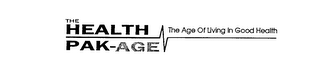 THE HEALTH PAK-AGE THE AGE OF LIVING IN GOOD HEALTH logo