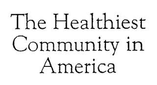 THE HEALTHIEST COMMUNITY IN AMERICA logo