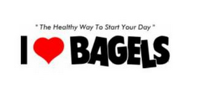 "THE HEALTHY WAY TO START YOUR DAY" I BAGELS logo