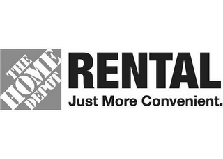 THE HOME DEPOT RENTAL JUST MORE CONVENIENT. logo