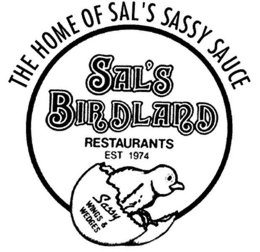 THE HOME OF SAL'S SASSY SAUCE SAL'S BIRDLAND RESTAURANTS EST. 1974 SASSY WINGS & WEDGES logo