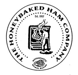 THE HONEYBAKED HAM COMPANY EST. 1957 AUTHENTIC SPIRAL SLICED logo