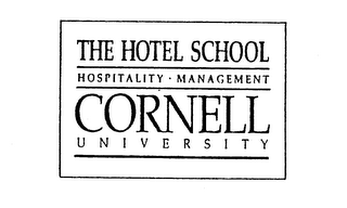 THE HOTEL SCHOOL HOSPITALITY - MANAGEMENT CORNELL UNIVERSITY logo
