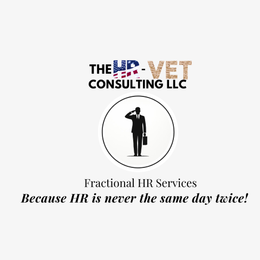 THE HR-VET CONSULTING LLC FRACTIONAL HR SERVICES BECAUSE HR IS NEVER THE SAME DAY TWICE! logo