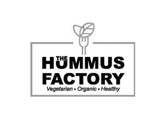 THE HUMMUS FACTORY VEGETARIAN · ORGANIC· HEALTHY logo