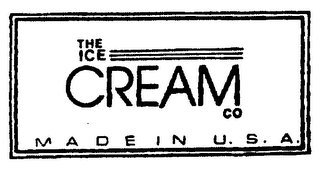 THE ICE CREAM CO. MADE IN U. S. A. logo