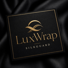 THE ICON ABOVE THE “LUXWRAP” WORDMARK IS COMPOSED OF THREE INTERLOCKING VISUAL ELEMENTS:1. THE WAVE ARCA SMOOTH, FLOWING CURVED ARC THAT SWEEPS HORIZONTALLY ACROSS THE SYMBOL — DIRECTLY REFERENCING 360 WAVES. IT MIMICS THE NATURAL CONTOUR OF A WAVE PATTERN ON THE SCALP, GIVING THE MARK AUTHENTIC MEANING WITHIN THE WAVE CULTURE COMMUNITY.2. THE SILK RIBBON / WRAP FOLDA THIN, ELONGATED RIBBON ELEMENT THAT LOOPS OR DRAPES OVER AND THROUGH THE WAVE ARC — REPRESENTING THE DURAG ITSELF WRAPPING AROUND THE HEAD. IT GIVES THE MARK A SENSE OF MOTION, LUXURY, AND SOFTNESS ASSOCIATED WITH SILK FABRIC.3. THE INTERLOCKED MONOGRAM FORMTHE TWO ELEMENTS (ARC + RIBBON) ARE DESIGNED TO INTERLOCK OR OVERLAP, CREATING A UNIFIED MONOGRAM-STYLE MARK — SIMILAR IN APPROACH TO HOW LUXURY HOUSES LIKE GUCCI (GG) OR LOUIS VUITTON (LV) USE INTERLOCKING LETTERFORMS. THE RESULT READS AS BOTH ABSTRACT AND INTENTIONAL — A SYMBOL THAT REWARDS A SECOND LOOK. logo