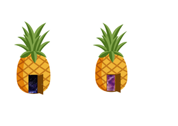THE IMAGE PICTURED IS TWO (2) VERSIONS OF THE PINEAPPLE HOUSE PLATFORMS CREATIVE AGENCY, PINEAPPLE LOGO. THE ONE (1) AT-A-TIME IN USE, PINEAPPLE LOGO IS THE MAIN LOGO FOR PINEAPPLE HOUSE PLATFORMS CREATIVE AGENCY. THE PINEAPPLE IS YELLOW WITH A TWO-TONED GREEN CROWN, AND BROWN PINEAPPLE MARKINGS. IT ALSO FEATURES AN OPEN DOOR WITH PURPLISH, GALAXY OR COSMOS FEATURES. IT IS AN OPEN DOOR PORTAL TO THE COSMOS OR INTERSTELLAR GALAXIES. THERE IS ALSO AN ALTERNATE VERSION WITH THE MAIN PINEAPPLE LOGO SURROUNDED BY A ROCKET SHIP, ASTRONAUT, AND ROTATION OF PLANETS. IT IS IMPORTANT TO NOTE THAT THE IMAGE ABOVE IS TWO (COLOR DOOR) VERSIONS OF THE SAME ONE (1) LOGO. THERE ARE NOT TWO PINEAPPLES IN THE LOGO, ONLY ONE (1). logo