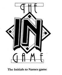THE IN GAME THE INITIALS TO NAMES GAME logo