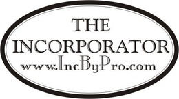 THE INCORPORATOR WWW.INCBYPRO.COM logo