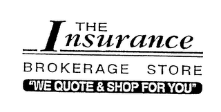 THE INSURANCE BROKERAGE STORE "WE QUOTE & SHOP FOR YOU" logo