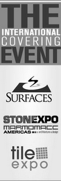 THE INTERNATIONAL COVERING EVENT SURFACES STONEXPO MARMOMACC AMERICAS ARCHITECTURE & DESIGN TILE EXPO logo