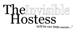 THE INVISIBLE HOSTESS "IT'LL BE OUR LITTLE SECRET..." logo