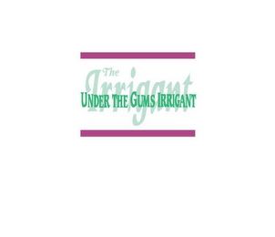 THE IRRIGANT UNDER THE GUMS IRRIGANT logo