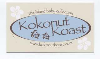 THE ISLAND BABY COLLECTION KOKONUT KOAST WWW.KOKONUTKOAST.COM logo