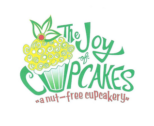 THE JOY OF CUPCAKES "A NUT-FREE CUPCAKERY" logo