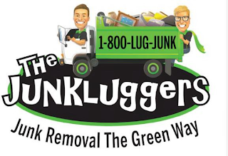 THE JUNKLUGGERS 1-800-LUG-JUNK JUNK REMOVAL THE GREEN WAY logo
