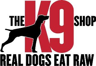 THE K9 SHOP REAL DOGS EAT RAW logo