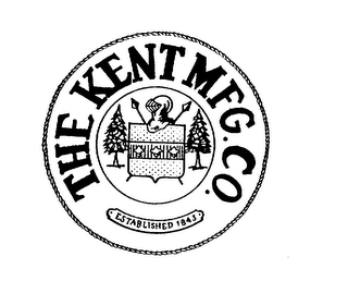 THE KENT MFG. CO.-ESTABLISHED 1843 logo