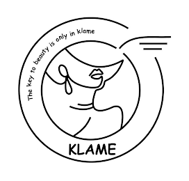 THE KEY TO BEAUTY IS ONLY IN KLAME KLAME logo