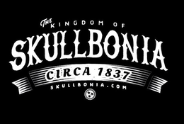 THE KINGDOM OF SKULLBONIA CIRCA 1837 SKULLBONIA.COM logo