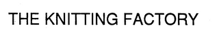 THE KNITTING FACTORY logo