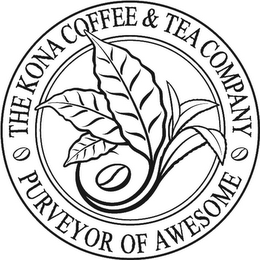 THE KONA COFFEE & TEA COMPANY PURVEYOR OF AWESOME logo