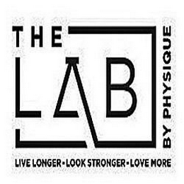 THE LAB BY PHYSIQUE LIVE LONGER LOOK STRONGER LOVE MORE logo