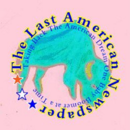 THE LAST AMERICAN NEWSPAPER TAKING BACK THE AMERICAN DREAM ONE BABY BOOMER AT A TIME logo