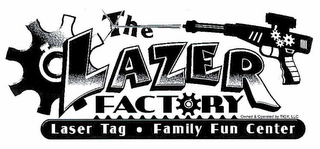THE LAZER FACTORY LASER TAG · FAMILY FUN CENTER logo