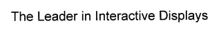 THE LEADER IN INTERACTIVE DISPLAYS logo