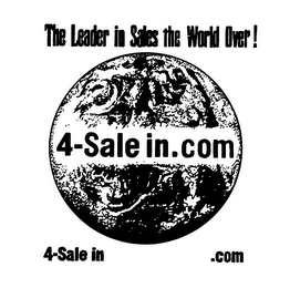 THE LEADER IN SALES THE WORLD OVER 4-SALE IN.COM & DESIGN logo
