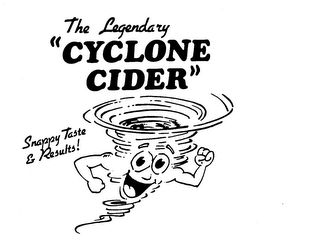THE LEGENDARY "CYCLONE CIDER" SNAPPY TASTE & RESULTS! logo
