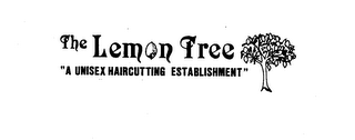 THE LEMON TREE "A UNISEX HAIRCUTTING ESTABLISHMENT" logo