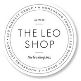 THE LEO SHOP EST. 2012 THELEOSHOP.BIZ LEO BURNETT GROUP · A HUMANKIND COMPANY · LEO BURNETT GROUP · A HUMANKIND COMPANY logo
