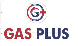 THE LETTER G WITH A CIRCLE AROUND IT, AND A + MARK CLOSING OFF THE RIGHT SIDE OF THE CIRCLE, GAS PLUS logo