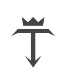 THE LETTER "T" WITH AN ARROW AT BOTTOM AND CROWN ABOVE IT logo