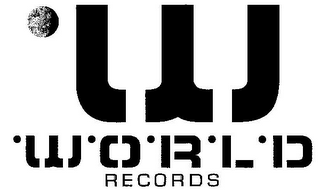 THE LETTER "W" AND THE WORDS "WORLD RECORDS" BELOW logo