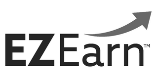 THE LETTERS EZ IN BOLDED NEXT TO THE WORD EARN WITH AN ARROW SWOOPING UP OVER THE ARN IN EARN. logo