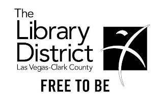 THE LIBRARY DISTRICT LAS VEGAS-CLARK COUNTY FREE TO BE logo