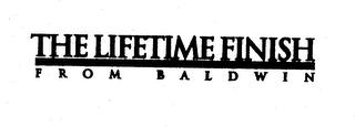 THE LIFETIME FINISH FROM BALDWIN logo