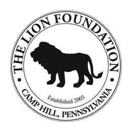 · THE LION FOUNDATION · CAMP HILL, PENNSYLVANIA ESTABLISHED 2003 logo